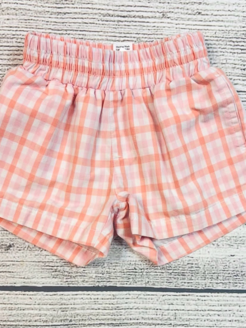 Elastic Waist Gingham Shorts